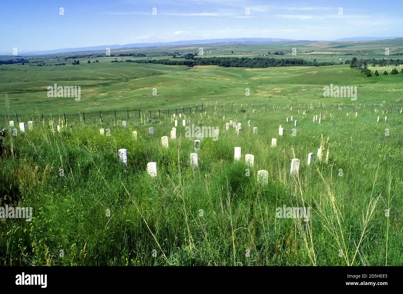 Custer Battlefield National Monument, Montana battaglia di Little Big Horn Foto Stock