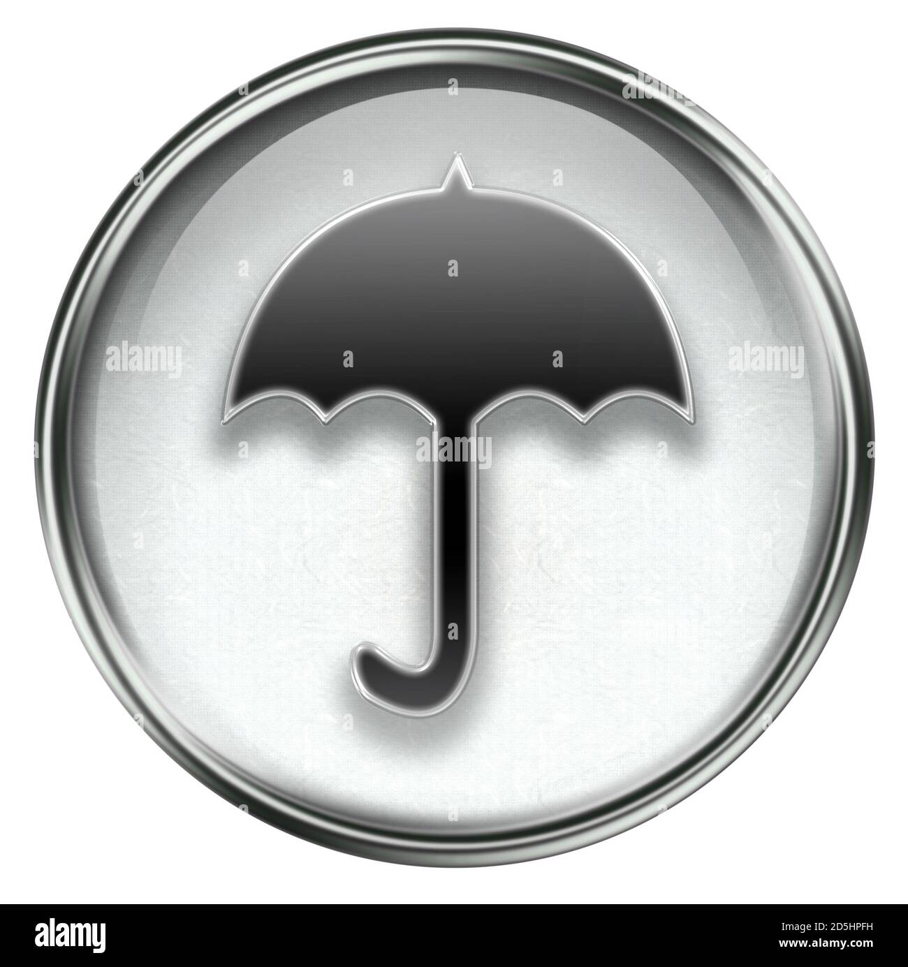 Icona ombrello grigia Foto Stock
