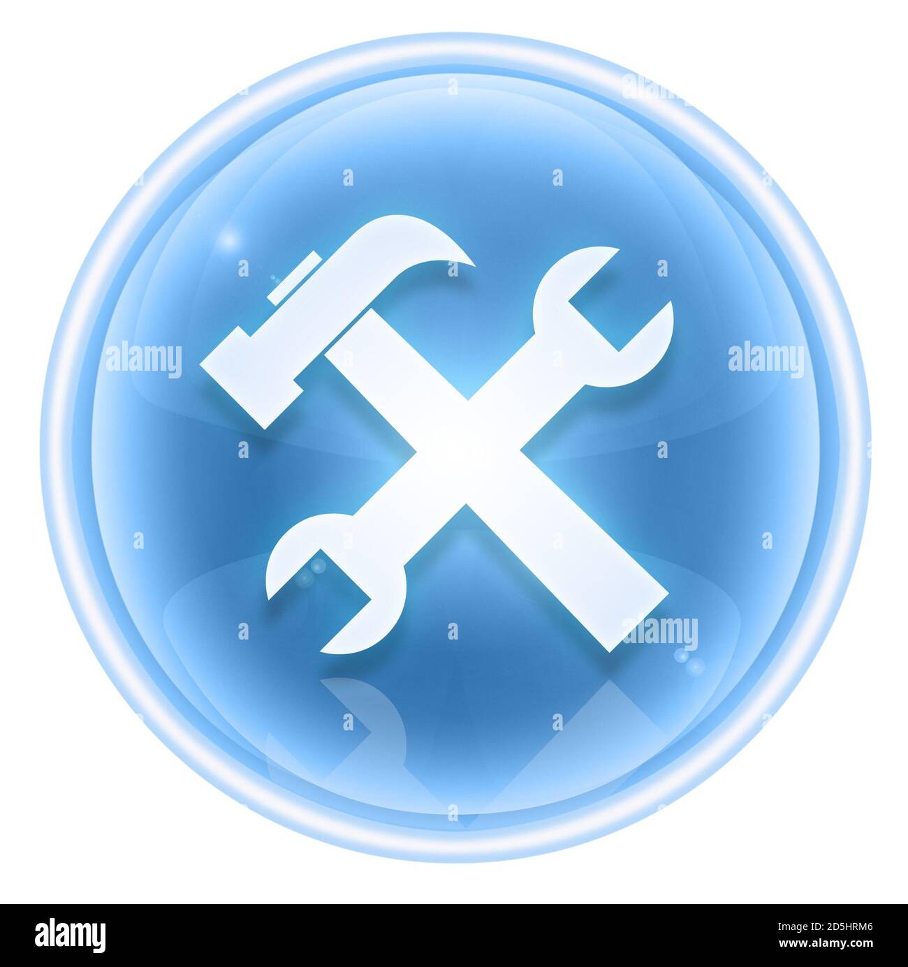 Icona strumenti ghiaccio, isolata su sfondo bianco. Foto Stock