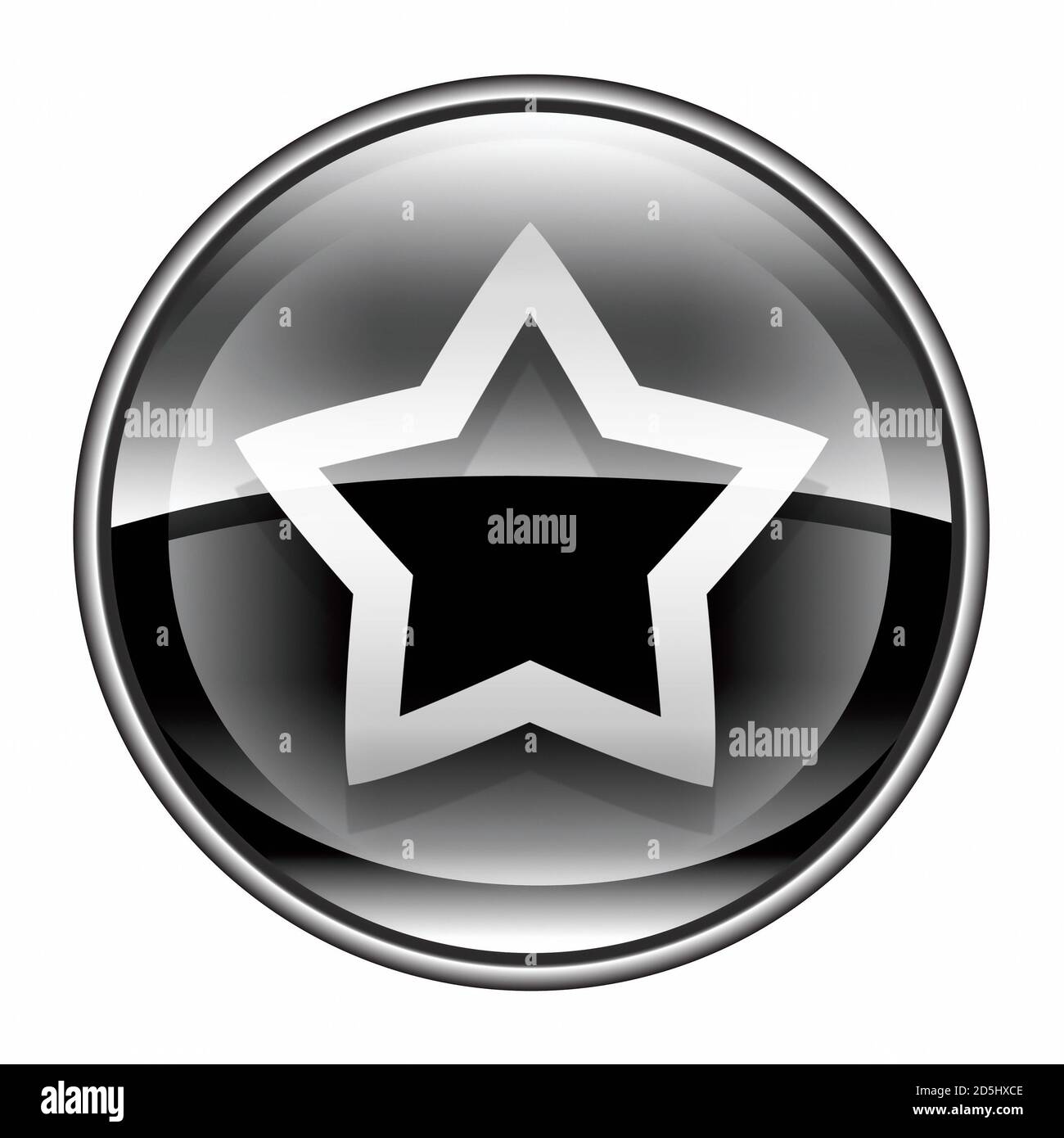 Icona a forma di stella nera, isolati su sfondo bianco. Foto Stock