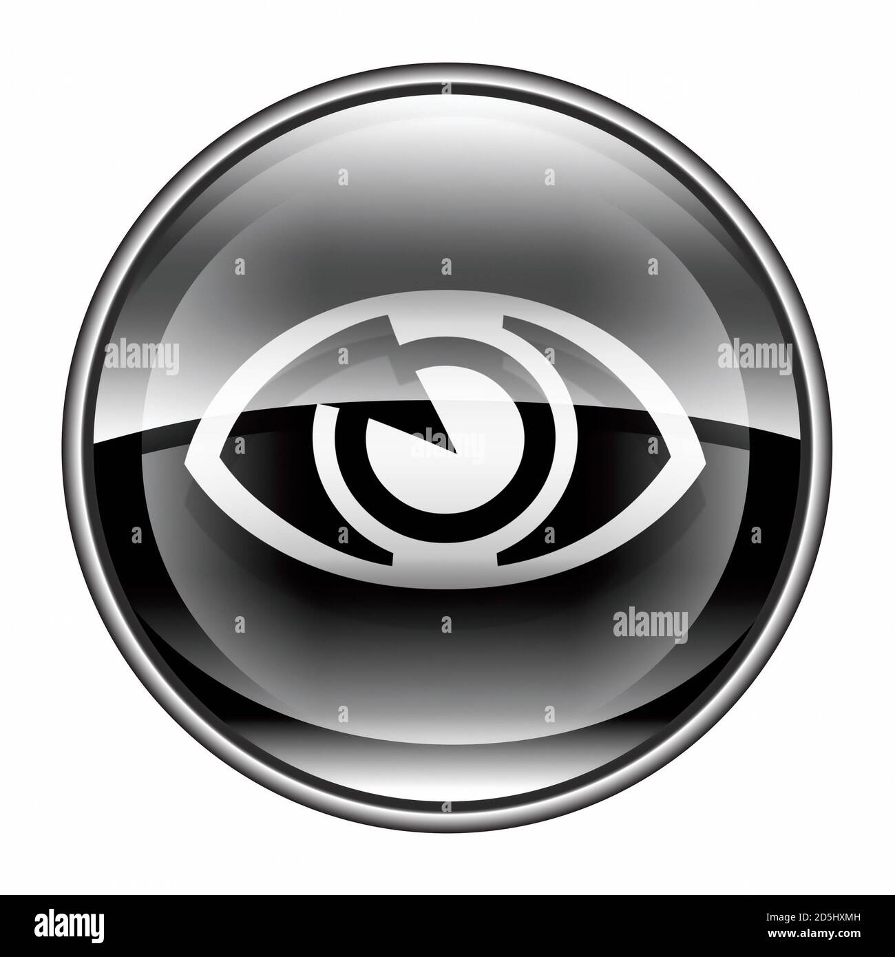 Icona occhio nero, isolati su sfondo bianco. Foto Stock