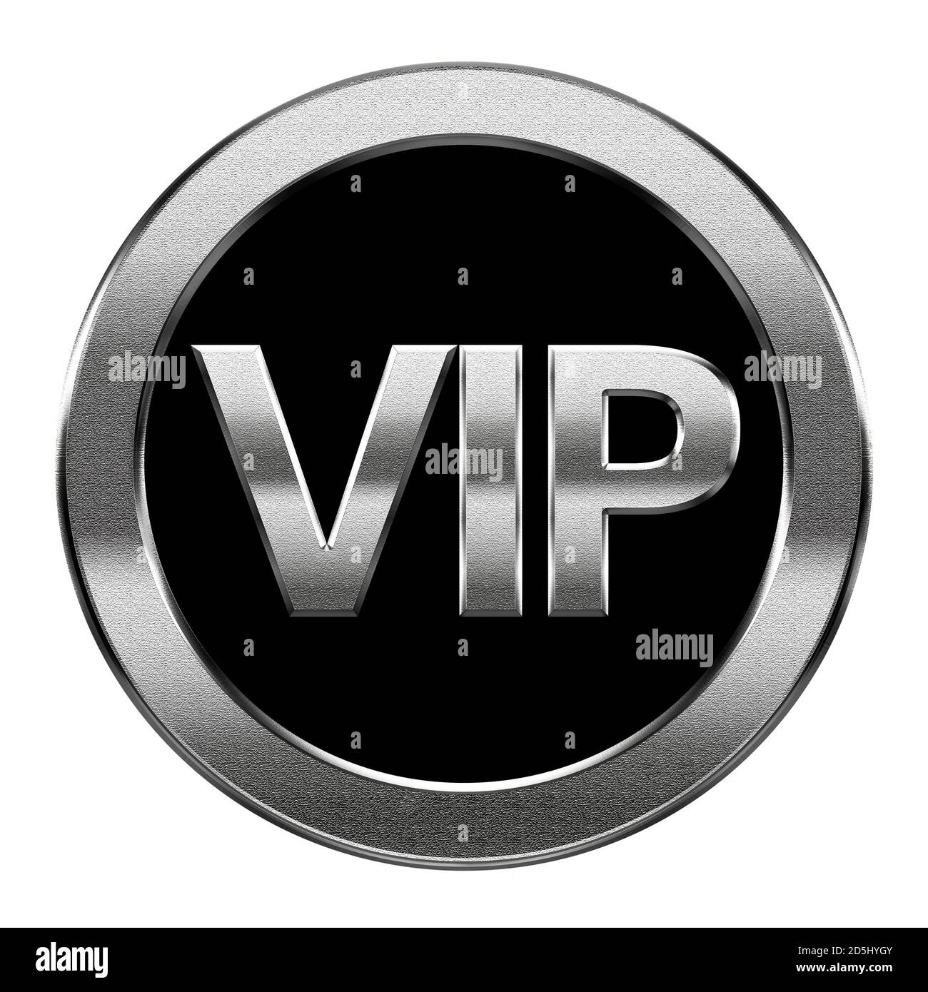 Icona VIP SILVER, isolati su sfondo bianco. Foto Stock