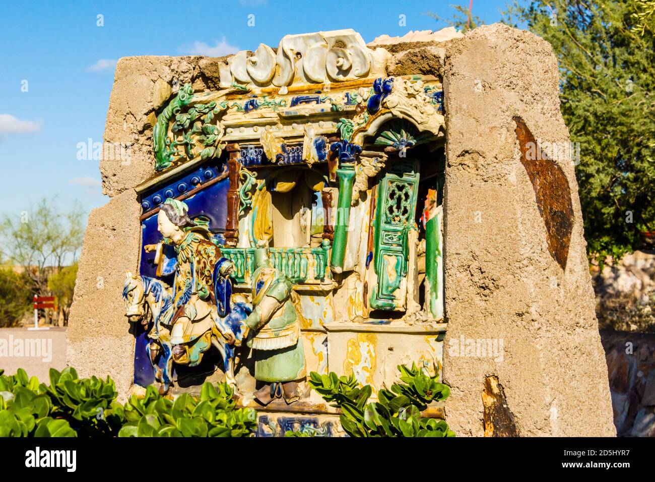 Taliesin West, pezzi d'arte asiatica Foto Stock