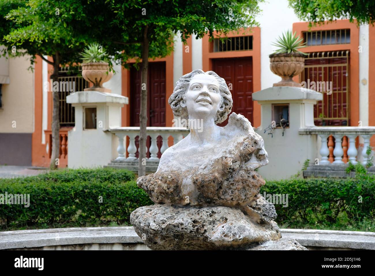 Repubblica Dominicana Santo Domingo - Statua su Maria de Toledo Piazza - Plaza Maria de Toledo Foto Stock