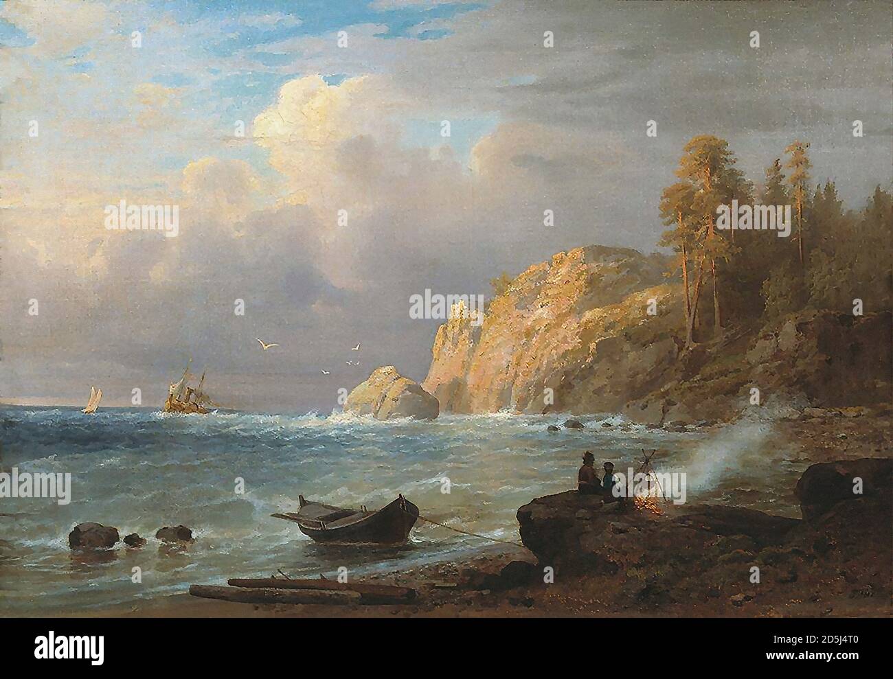 Gine Alexander Vasiliev - Isola di Valaam - Scuola Russa - 19 ° secolo Foto Stock