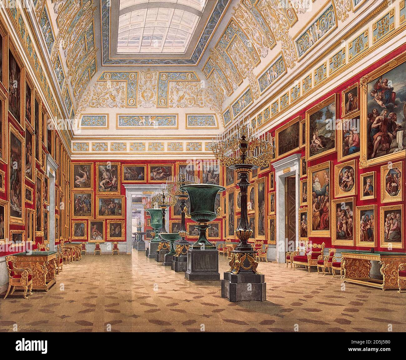 Hau Edward Petrovich - interni del nuovo Hermitage - La Sala dell'Arte Italiana - Scuola Russa - 19 Secolo Foto Stock