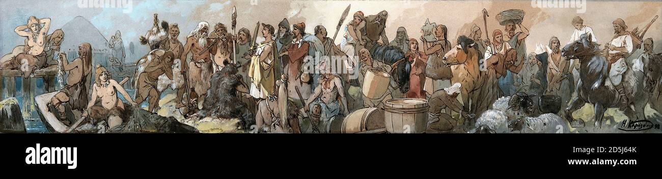 Karazin Nikolai Nikolaevich - la storia del commercio - Russo Scuola - 19 ° secolo Foto Stock