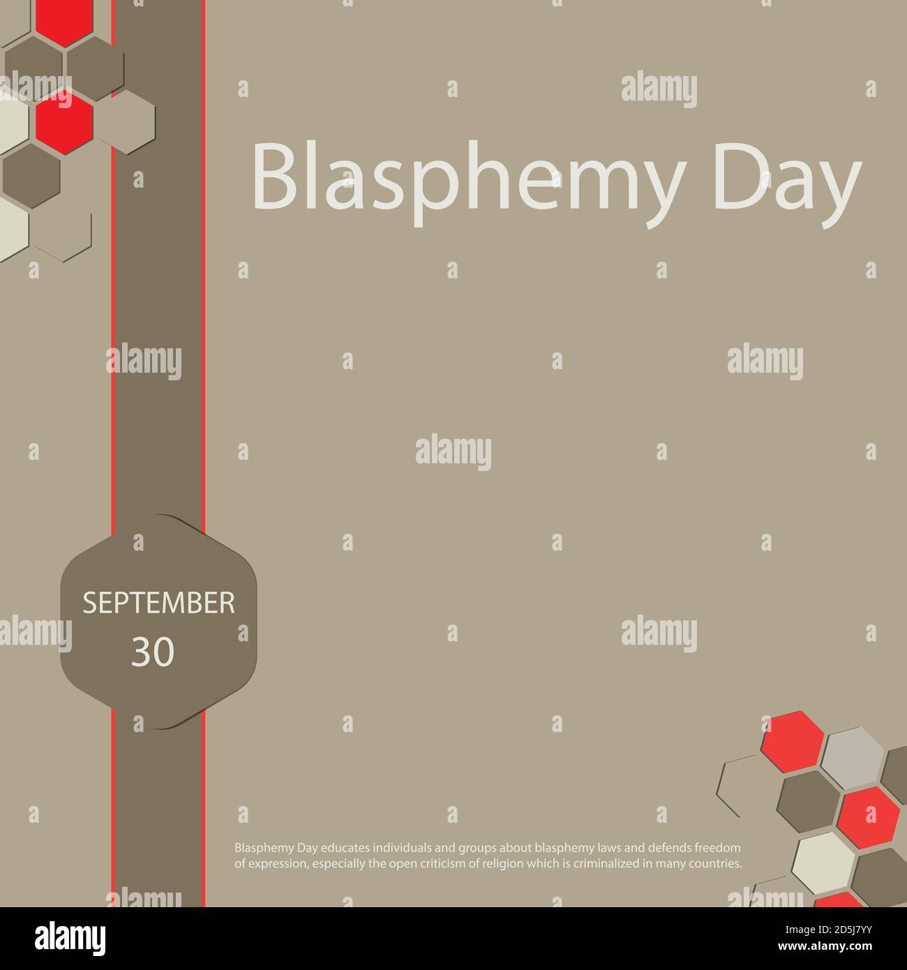 La Giornata della blasfemia educa individui e gruppi sulle leggi sulla blasfemia e difende la libertà di espressione, specialmente le critiche aperte alla religione che Illustrazione Vettoriale