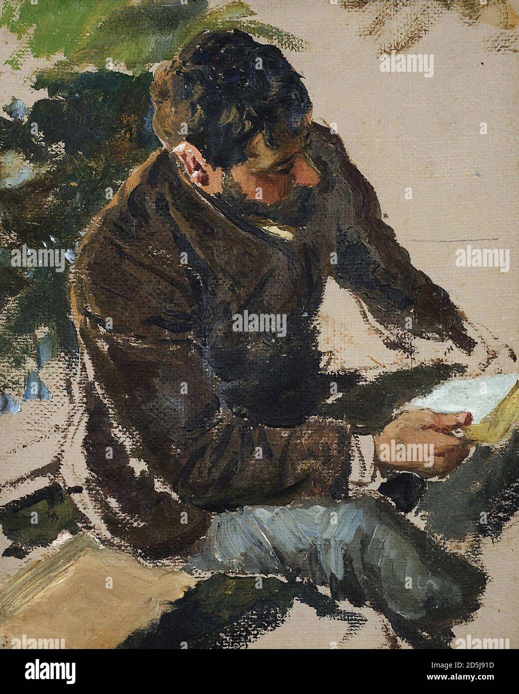 Polenov Vasiliy - Ritratto di Konstantin Korovin - Scuola Russa - 19 ° secolo Foto Stock