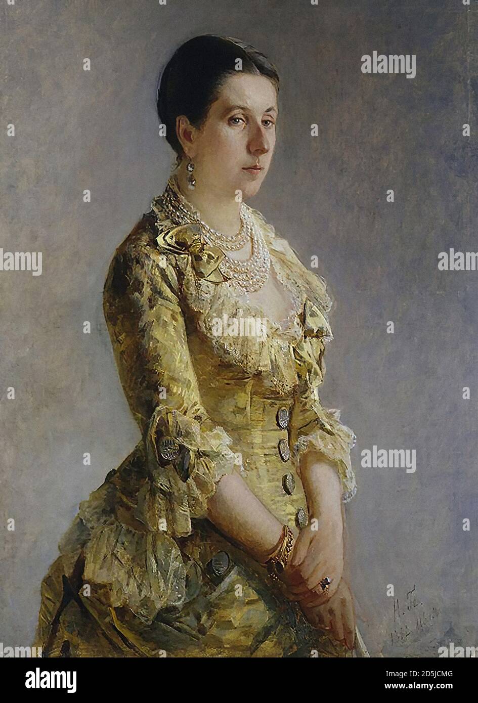 Ghe Nikolay - Ritratto della duchessa Olga Volkonsky - Russo Scuola - 19 ° secolo Foto Stock