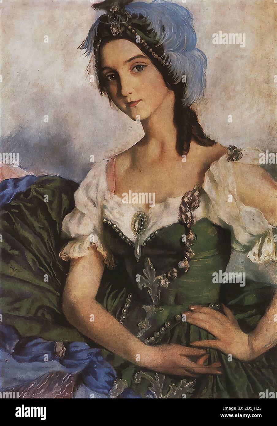 Serebriakova Zinaida Evgenievna - Ritratto di A.D. Danilova in un Costume teatrale - Scuola Russa - 19 ° secolo Foto Stock