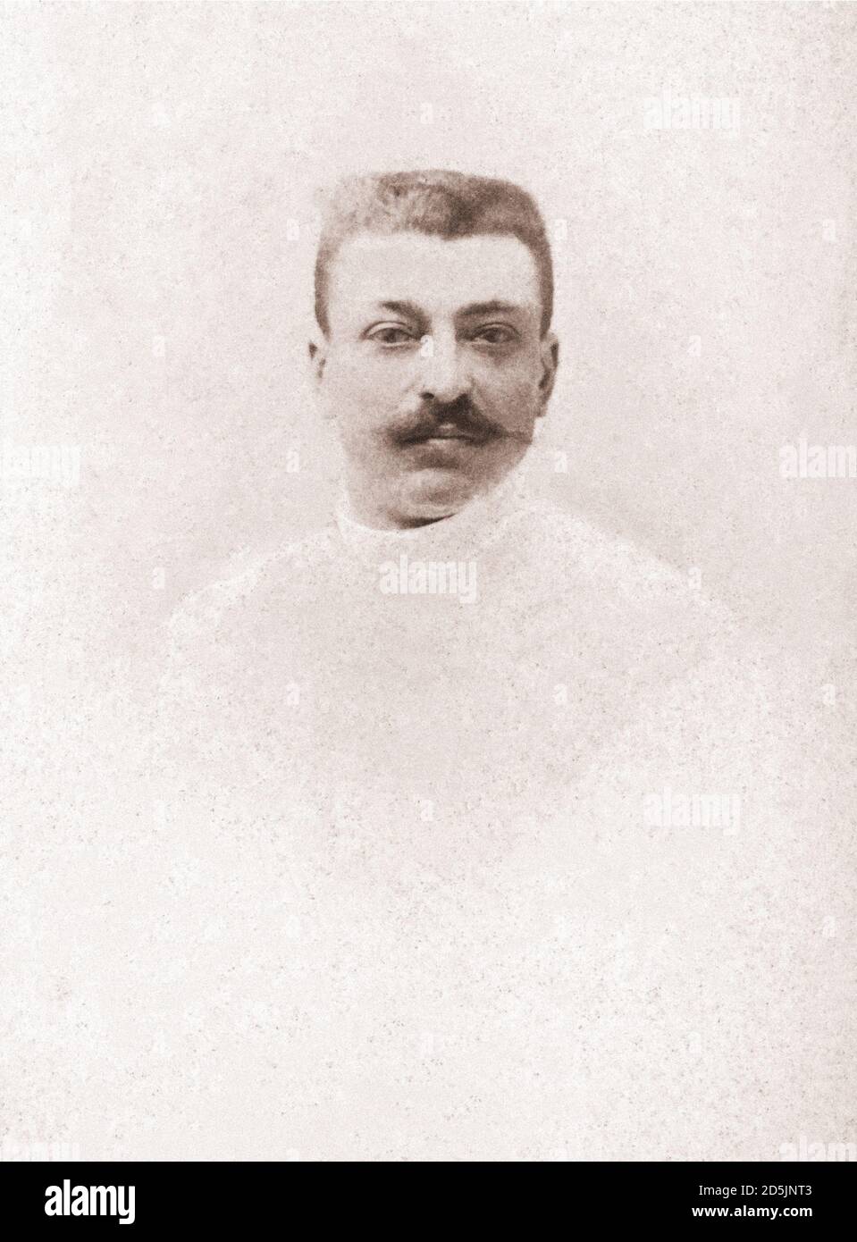 Foto retrò di Adolphe Rüe (Rue) (1851-), fencer francese. Foto Stock