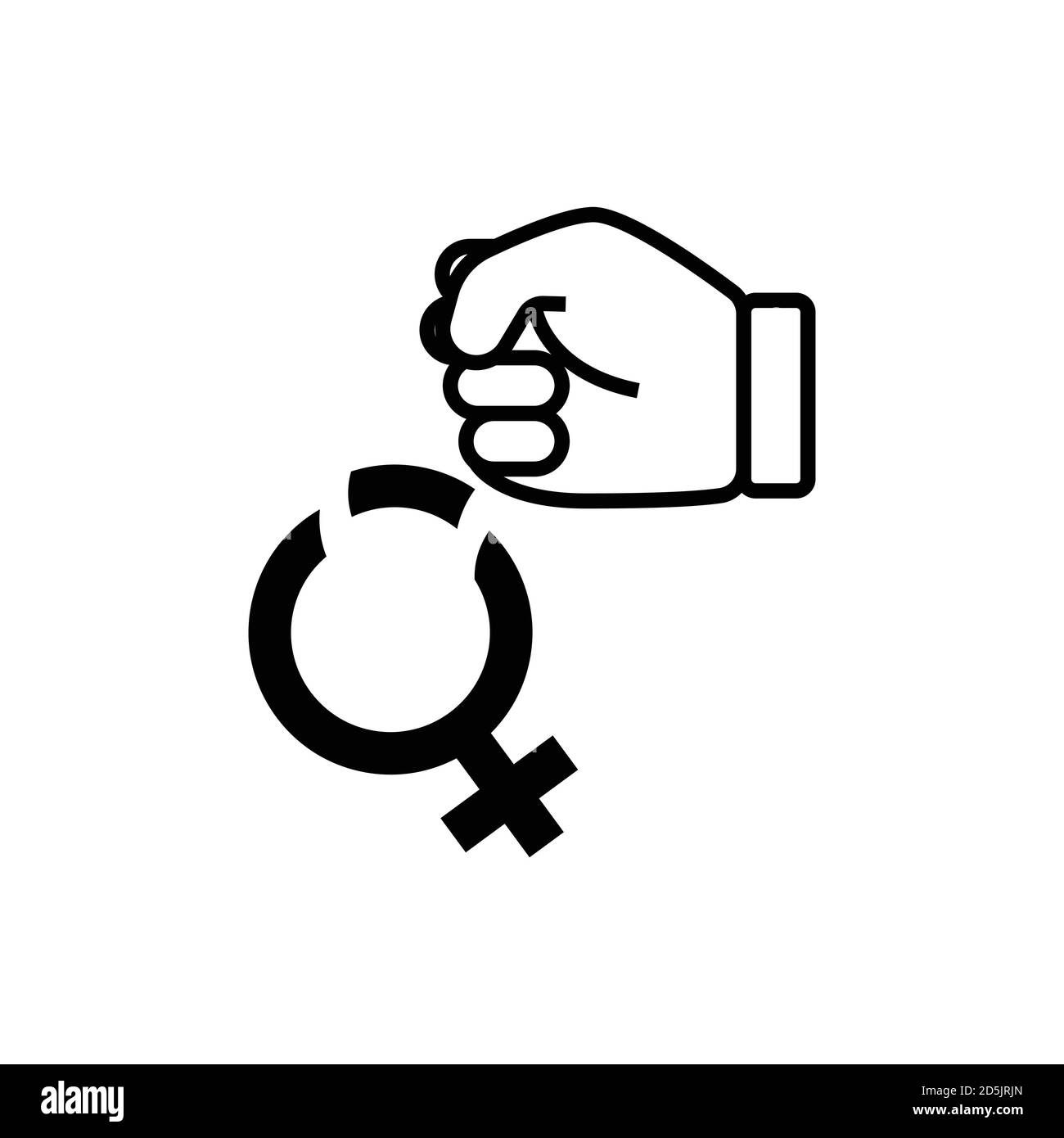 icona violenza contro le donne. Vettore modello di progetto Illustrazione Vettoriale