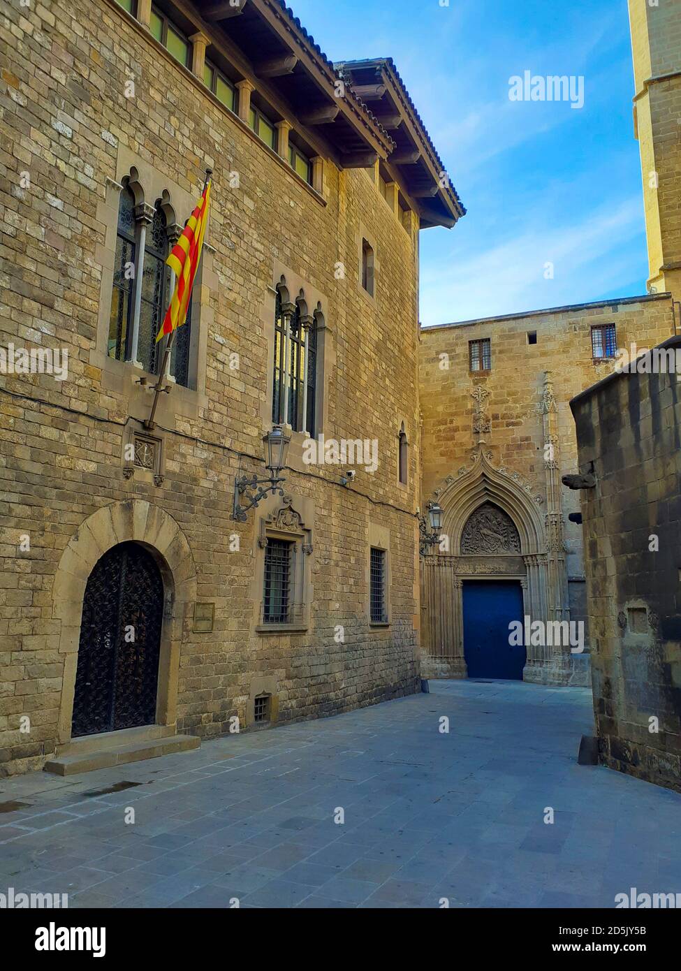 Casa dels Canonges (13 ° al 15 ° secolo). Plaça de la Pietat, quartiere gotico, Ciutat Vella, Barcellona, Catalogna, Spagna. Foto Stock