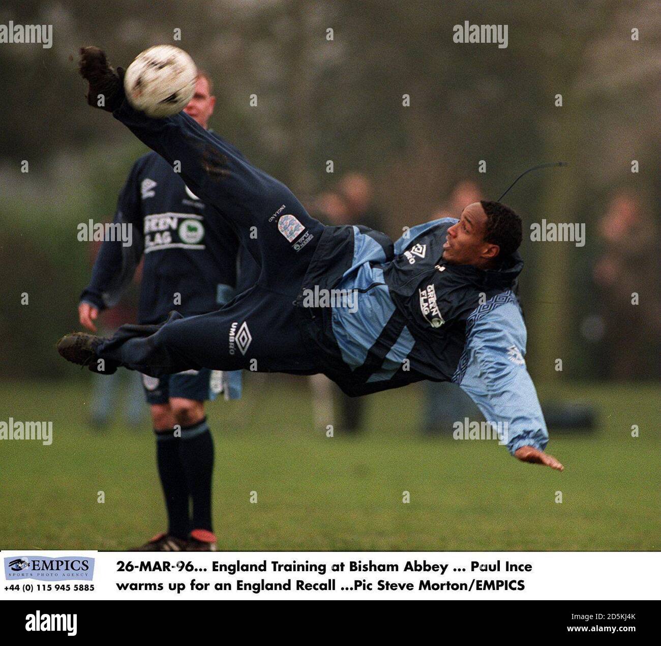 Paul Ince si riscalda per un richiamo in Inghilterra Foto Stock