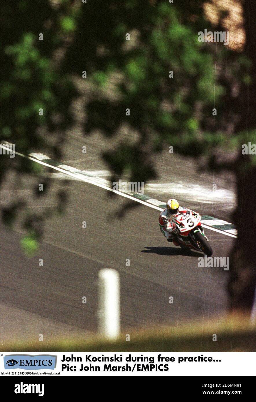 John Kocinski durante le prove libere Foto Stock