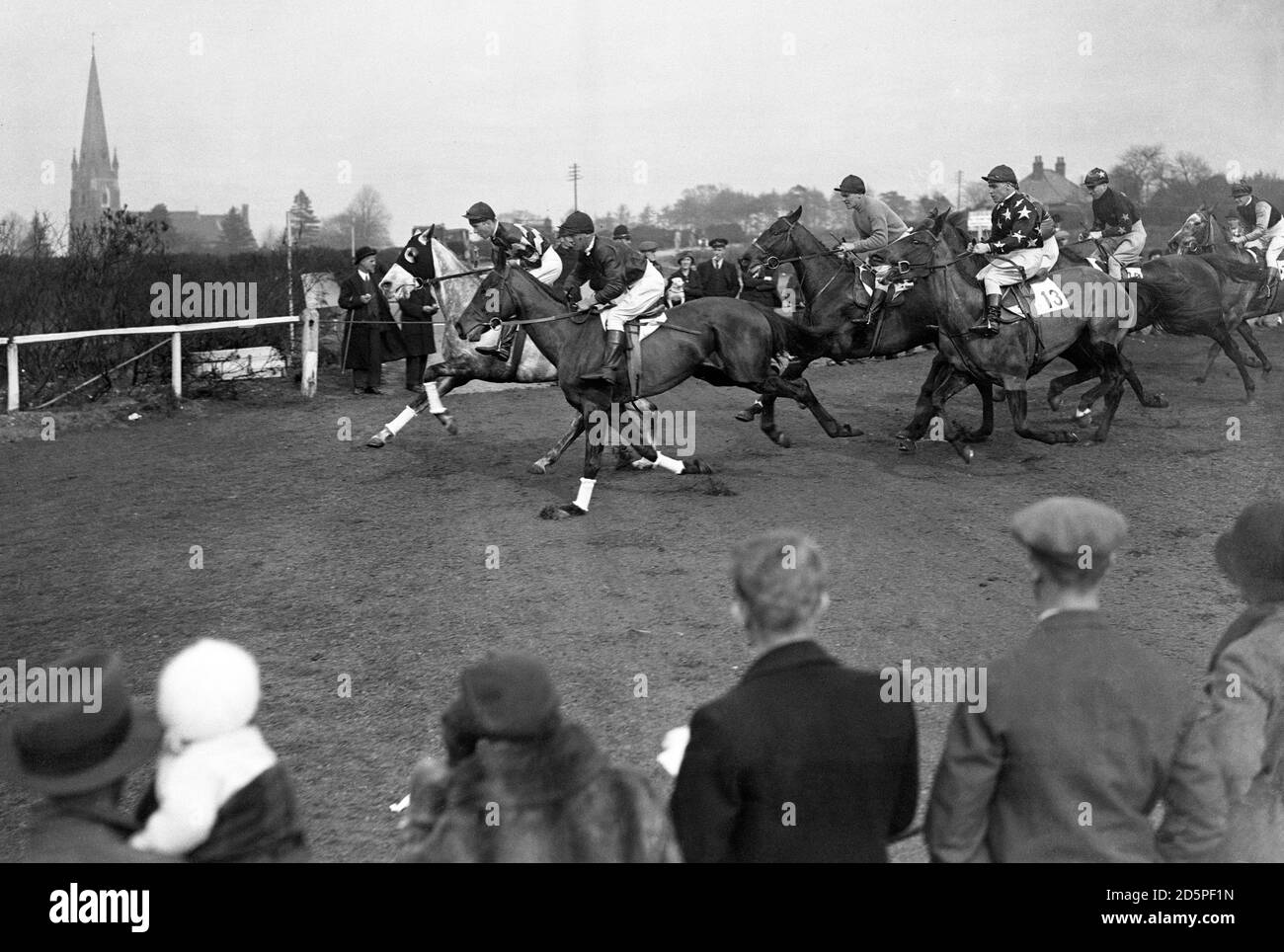 Azione dal Boreham Selling Handicap Steeplechase a Chelmsford. Foto Stock