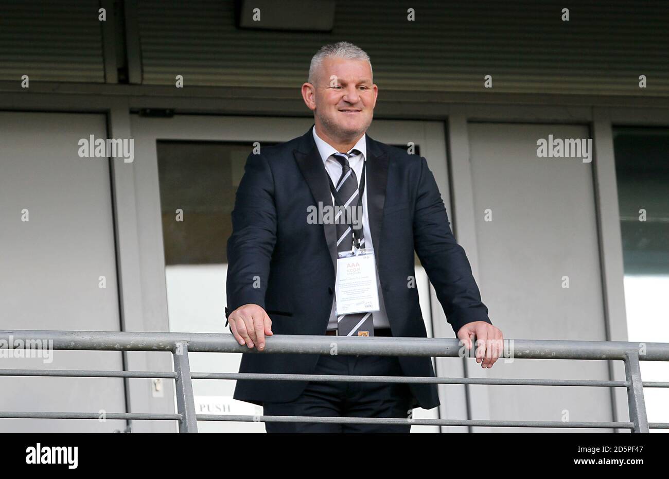 Ex giocatore di Hull City Dean Windass nei supporti. Foto Stock