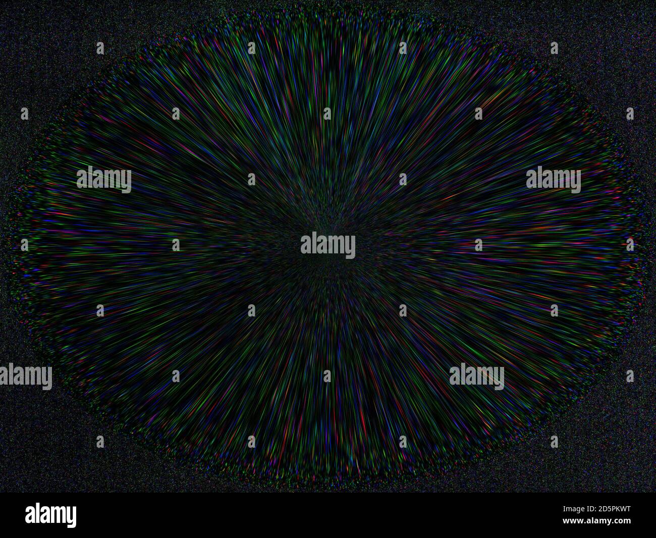 Illustrazione astratta di un buco nero cosmico. Foto Stock