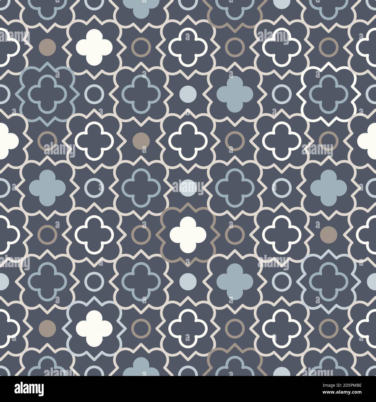 Modello moderno aggrovigliato, basato sui tradizionali pattern geometrici arabici orientali. Sfondo vettoriale senza giunture. Colori naturali neutri semplici - eas Illustrazione Vettoriale