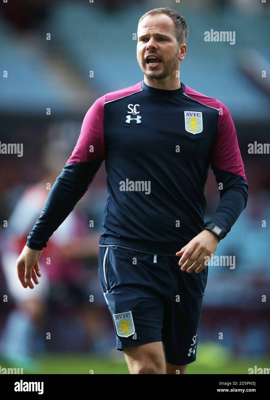 Aston Villa primo allenatore di squadra Stephen Clemence Foto Stock