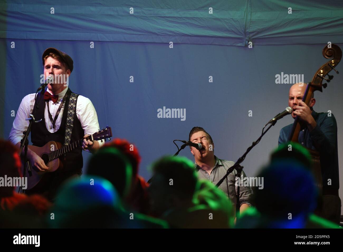 Il brivido Collins gioca nel bar Final Flight a Cheltenham Ippodromo Foto Stock