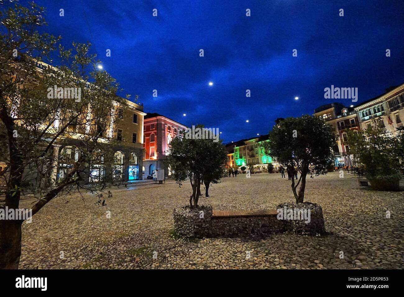 Locarno di notte Foto Stock