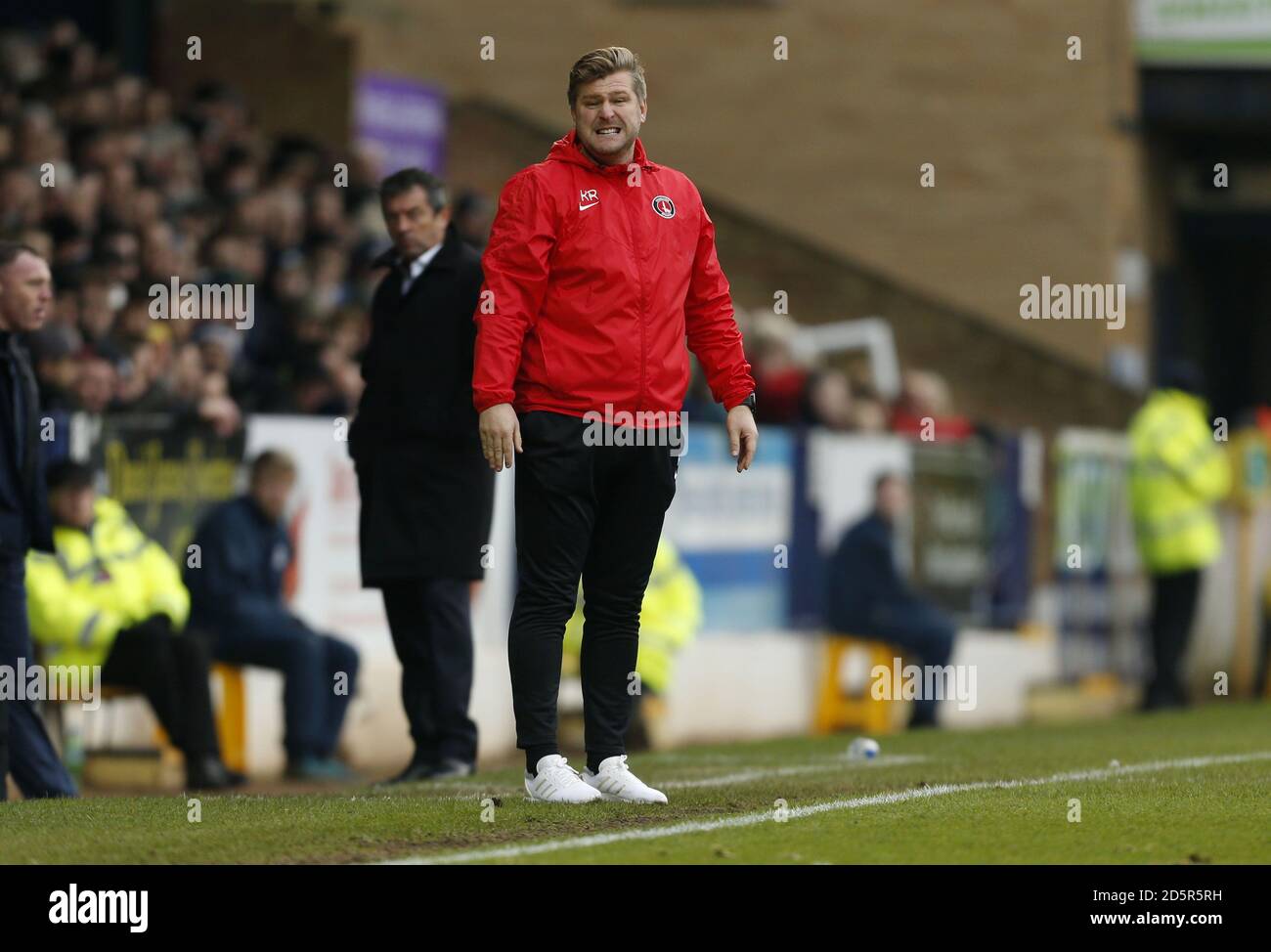Il direttore di Charlton Athletic, Karl Robinson Foto Stock