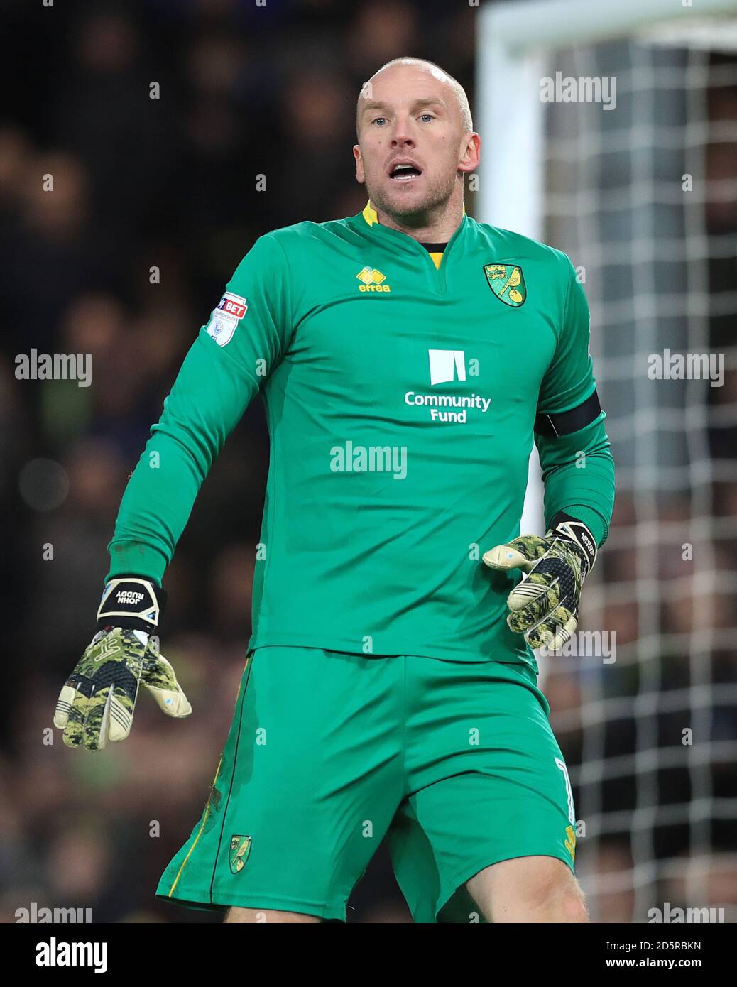Portiere della città di Norwich John Ruddy Foto Stock