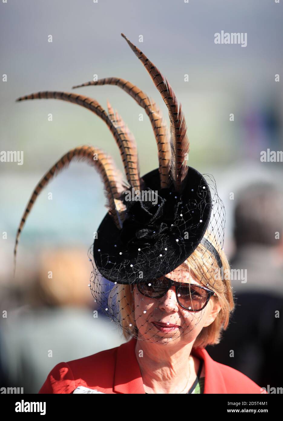 Una racegoista femminile durante il Ladies Day del Cheltenham 2017 Festival Foto Stock