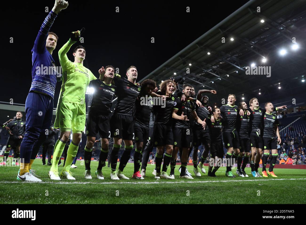 I giocatori di Chelsea festeggiano la vittoria della Premier League Foto Stock