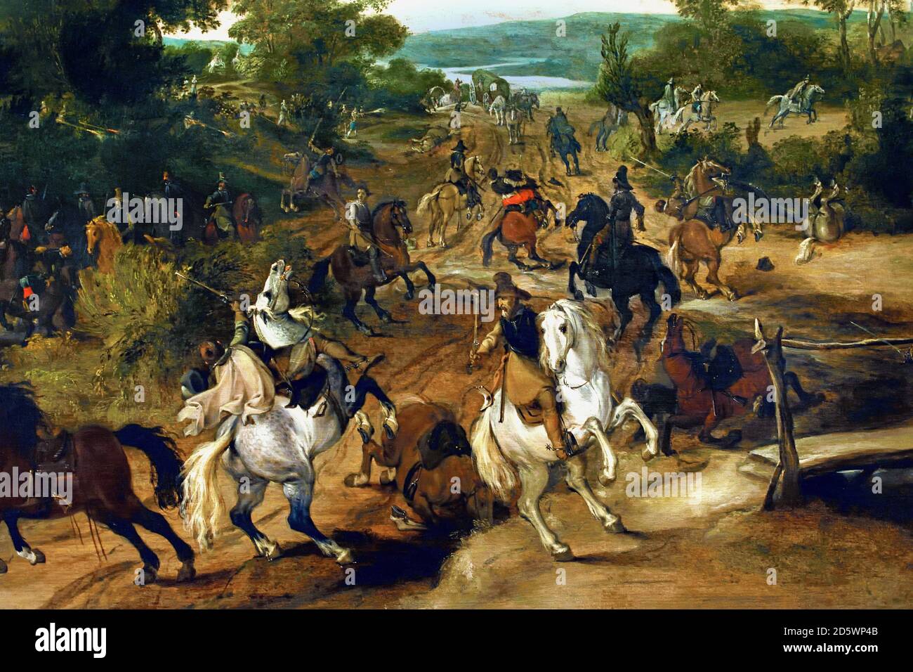 Rapina su un convoglio 1620 Pieter Snayers 1600-1633, The, Paesi Bassi, Olanda, Belgio, Fiammingo, Foto Stock