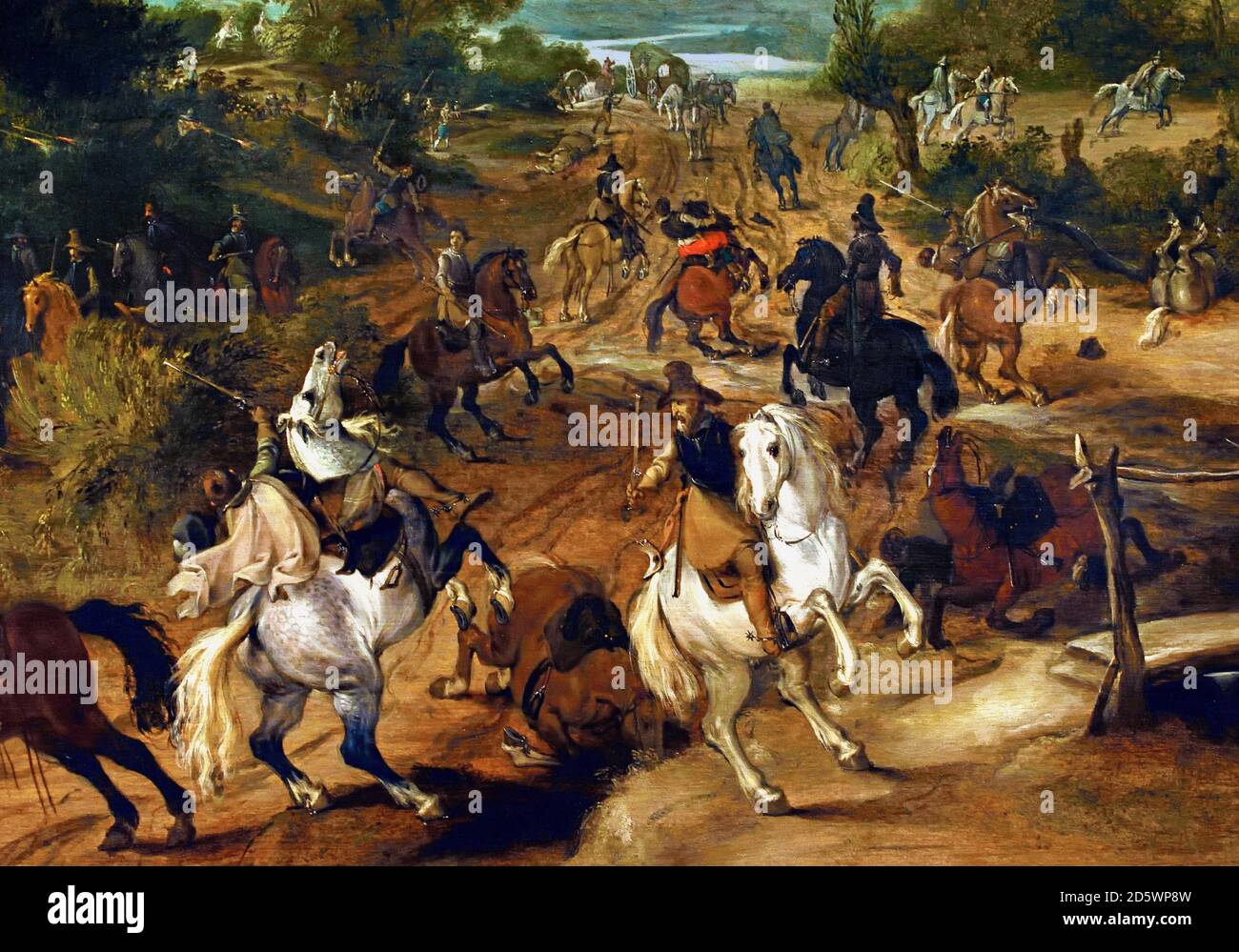 Rapina su un convoglio 1620 Pieter Snayers 1600-1633, The, Paesi Bassi, Olanda, Belgio, Fiammingo, Foto Stock