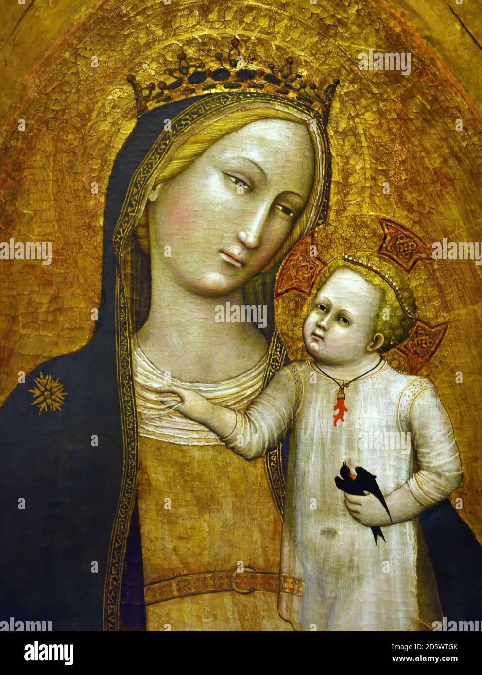 Madonna col Bambino 1385 Maestro degli Straus Madonna, Italia, Foto Stock