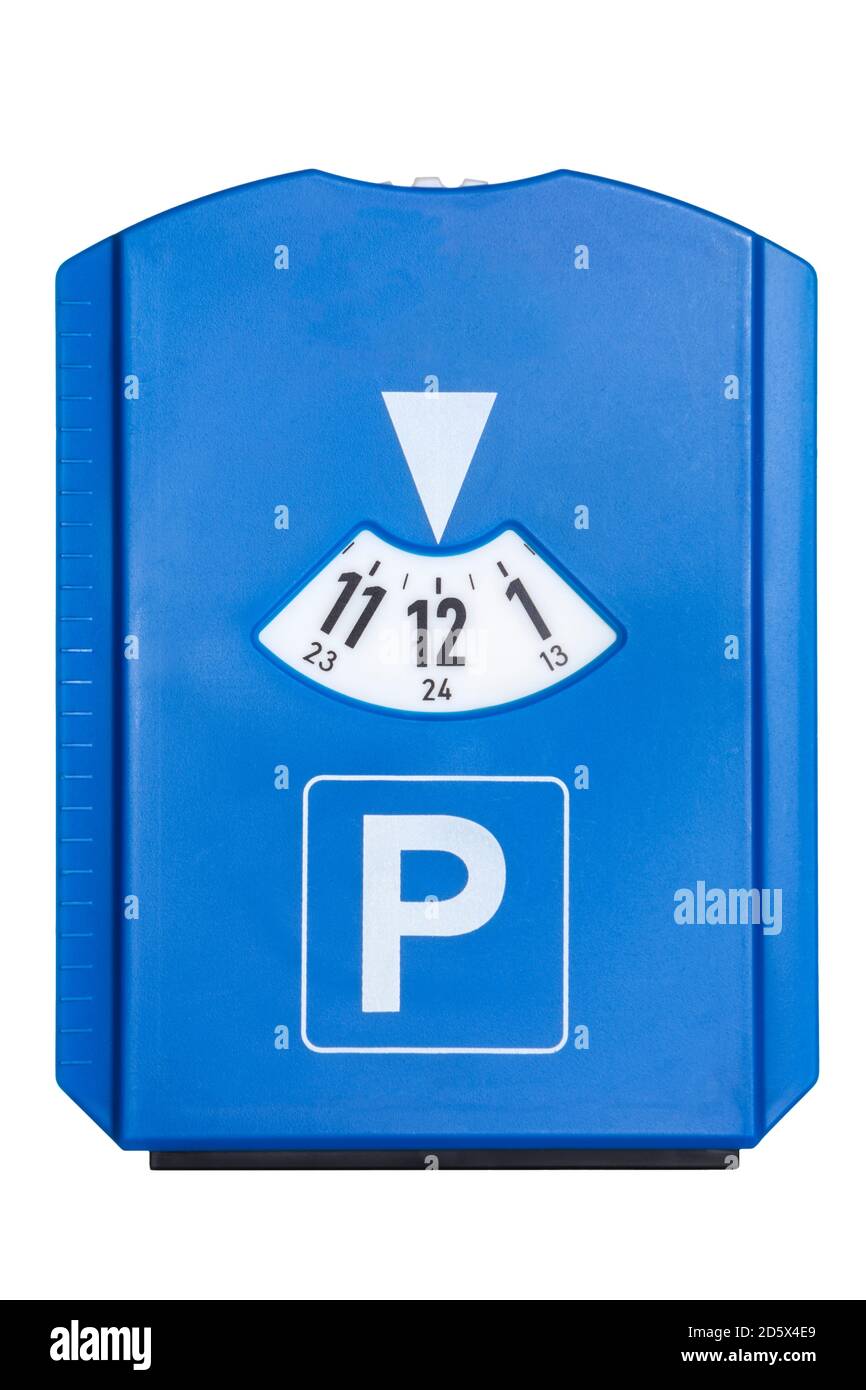 Disco di parcheggio senza testo isolato su sfondo bianco Foto Stock