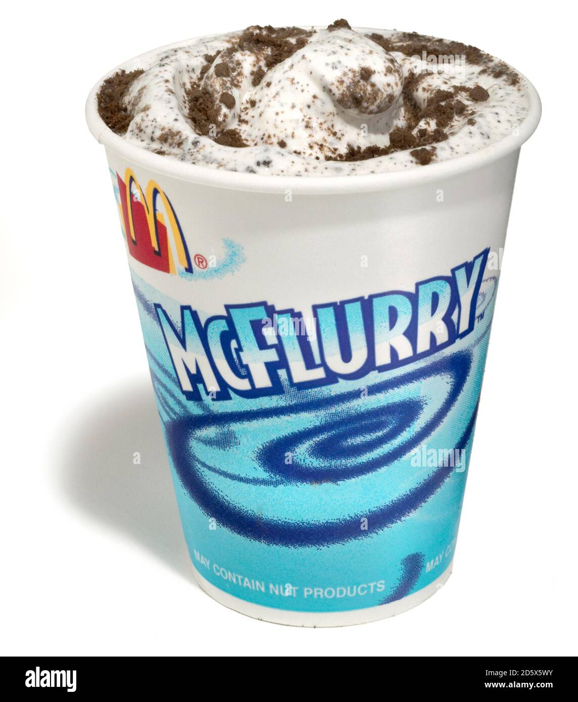 McDonald's McFlurry fotografato su uno sfondo bianco Foto Stock