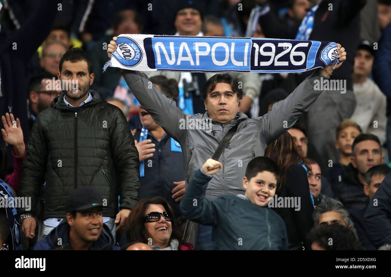 Napoli tifosi in stand Foto Stock