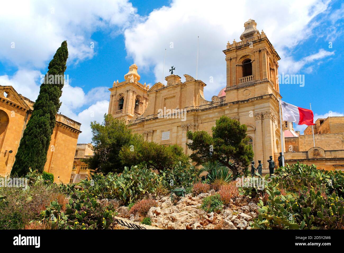 Malta, Birgu, Cattedrale di San Lorenzo Foto Stock