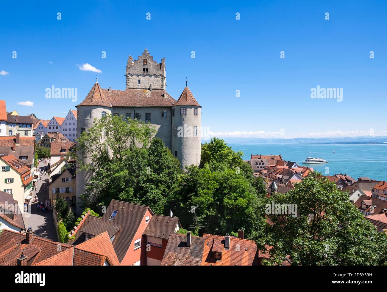 Germania, Meersburg castello presso il lago di Costanza Foto Stock