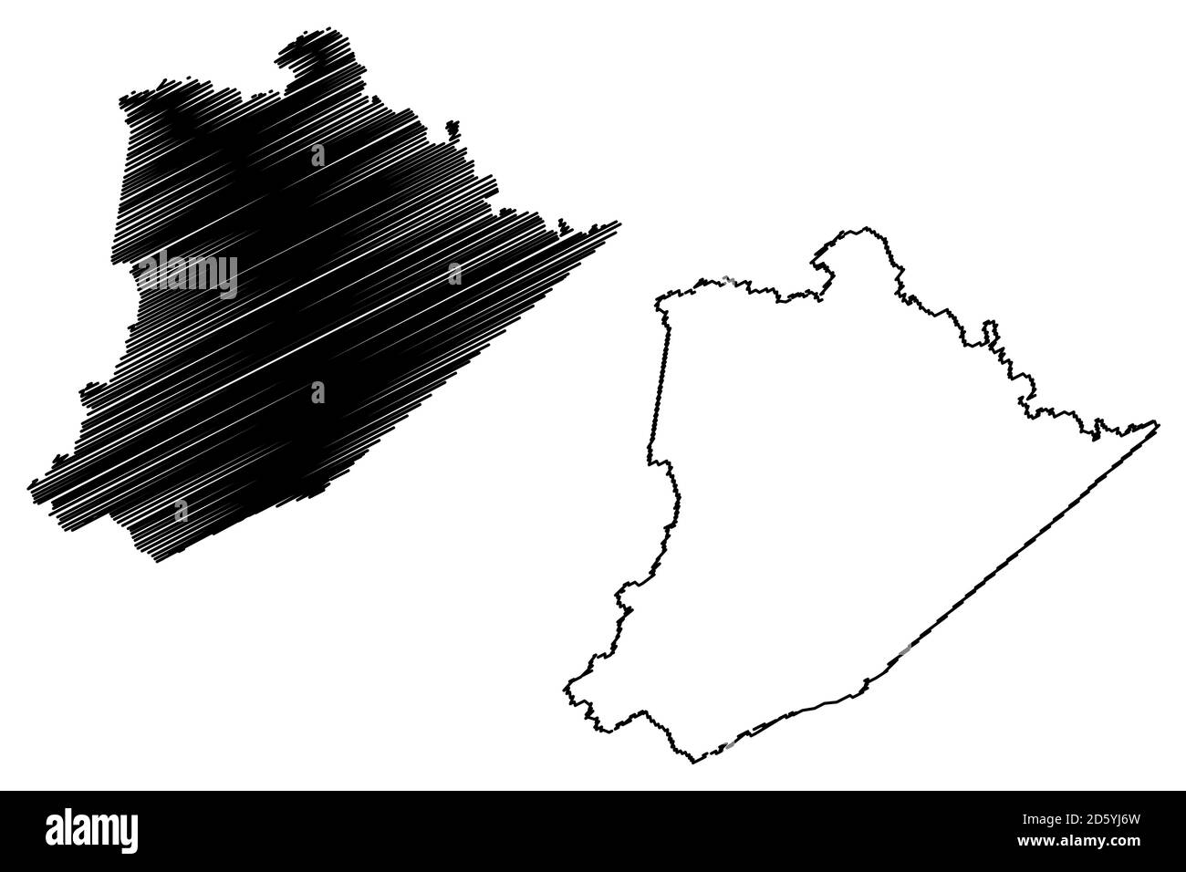 Pike County, Kentucky (contea degli Stati Uniti, Stati Uniti d'America, Stati Uniti, Stati Uniti, Stati Uniti) mappa vettoriale, tracciare mappa Pike Illustrazione Vettoriale
