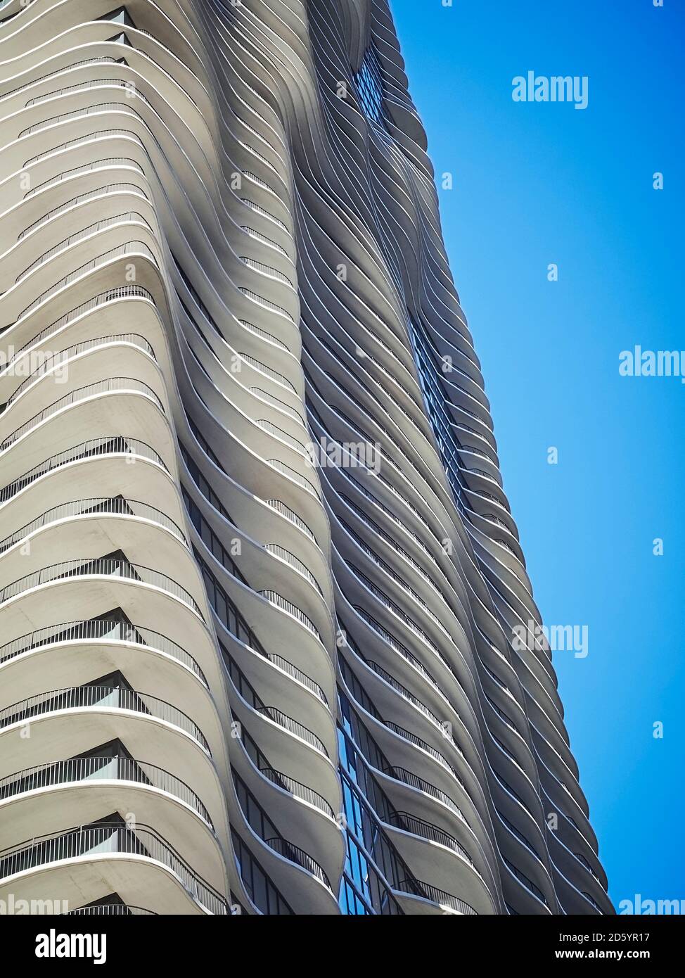 Stati Uniti d'America, Illinois, Chicago, Aqua Tower, alto edificio residenziale, facciata Foto Stock