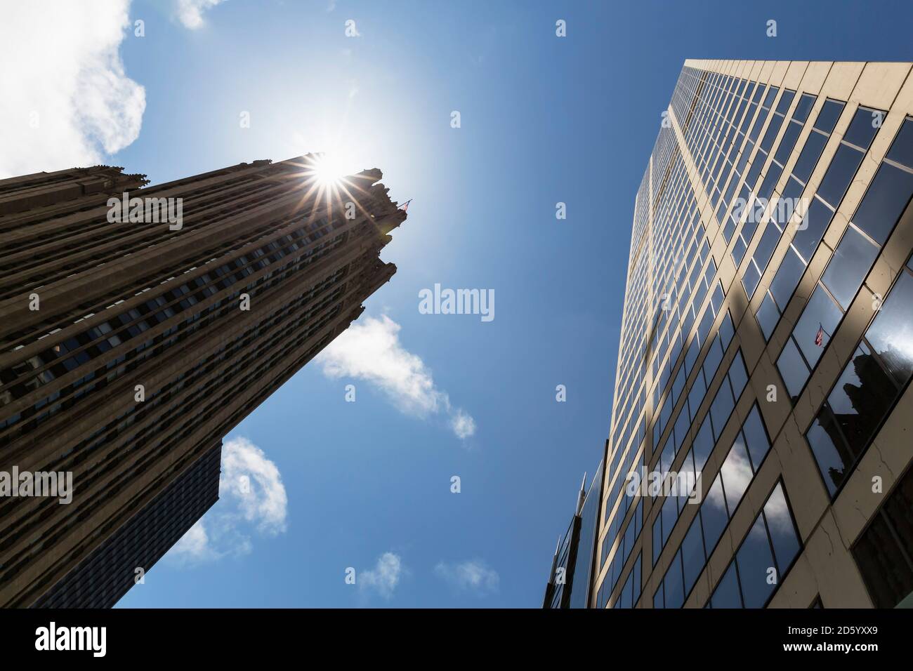 USA, Illinois, Chicago, John Hancock Center e grattacieli Foto Stock