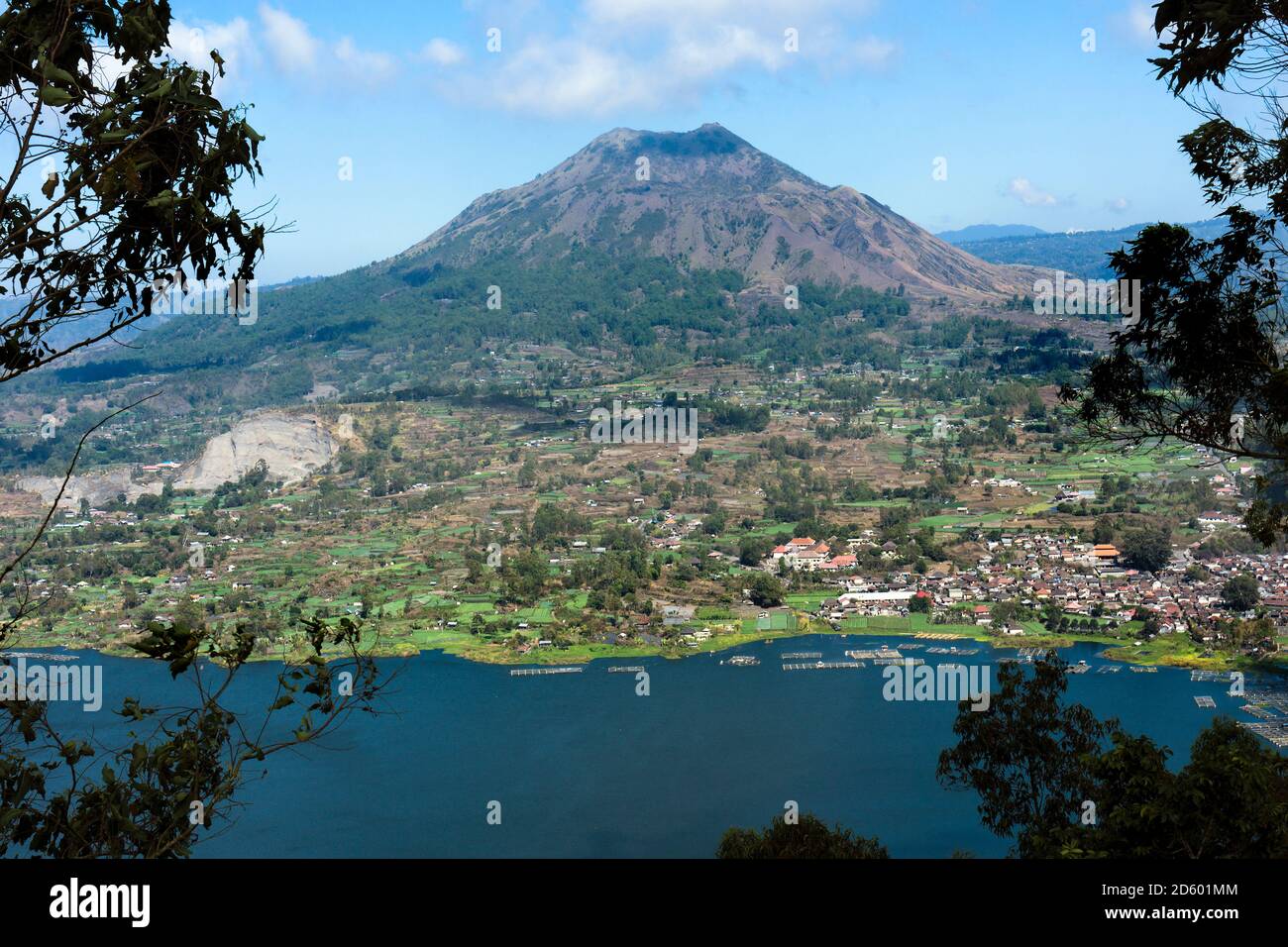 Indonesia, Bali, Kintamani, vulcano Batur e il lago Danau Batur Foto Stock