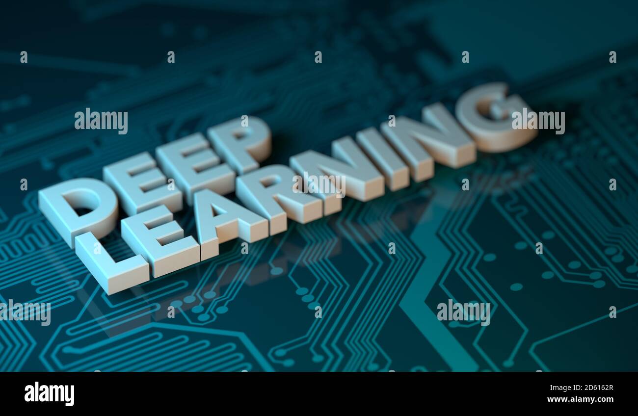 Tecnologia di deep learning Foto Stock