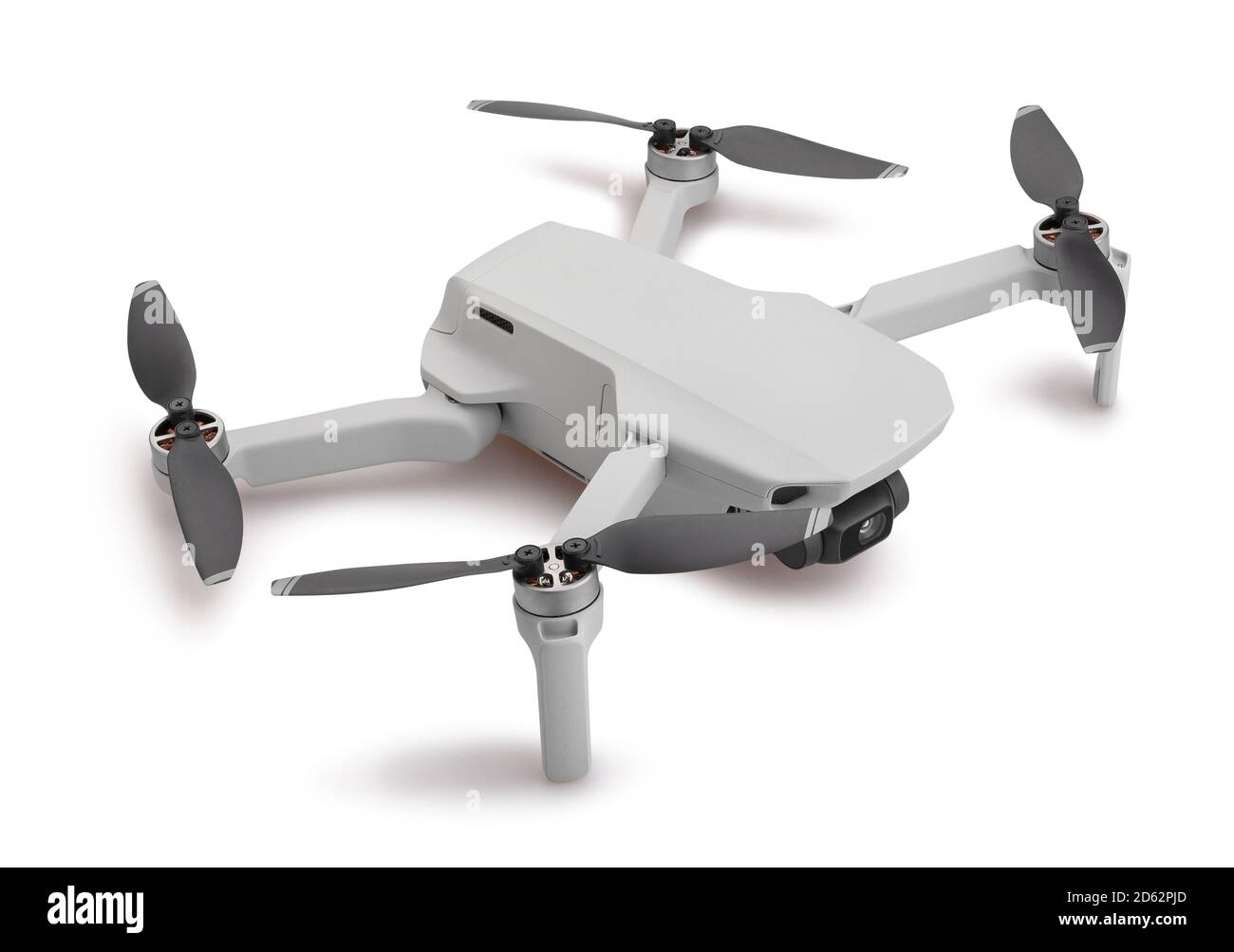 percorso del drone isolato sulla vista dall'alto bianca Foto Stock