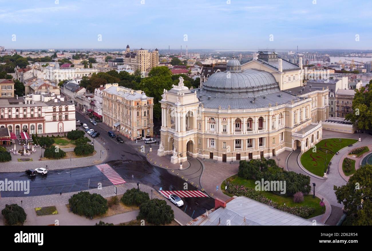 odessa ucraina teatro opera vista ad alto angolo Foto Stock