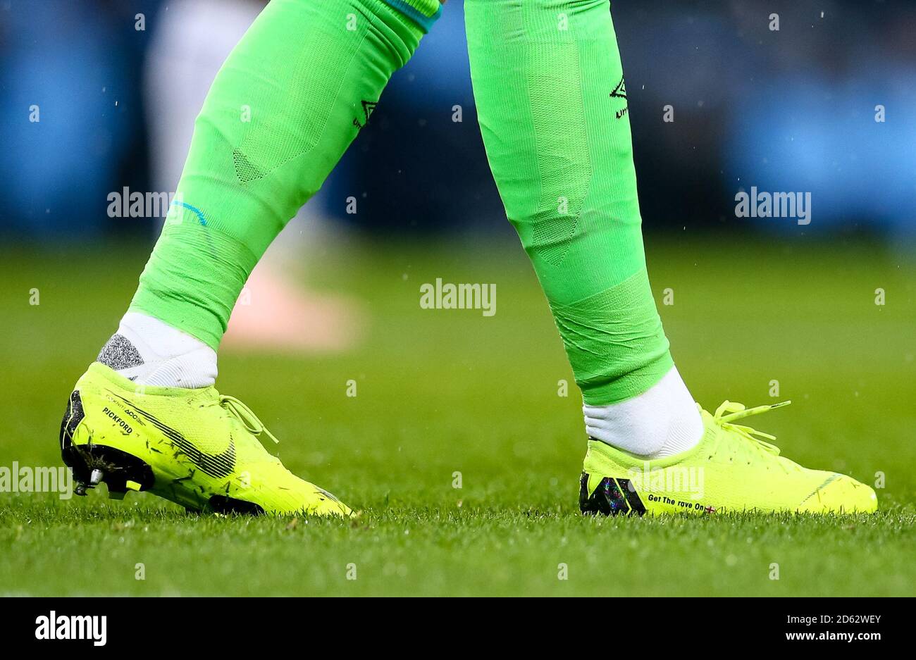 Gli stivali del portiere di Everton Jordan Pickford Foto stock - Alamy