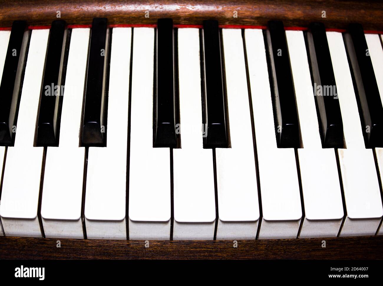 Tasti di pianoforte Close Up Foto Stock