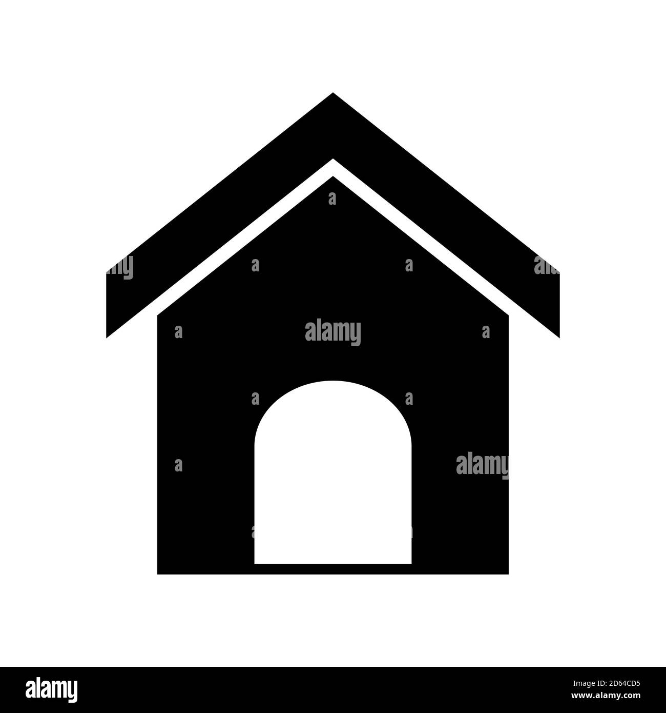 Pulsante della pagina iniziale o immagine vettoriale dell'icona nera di una casa. Illustrazione Vettoriale