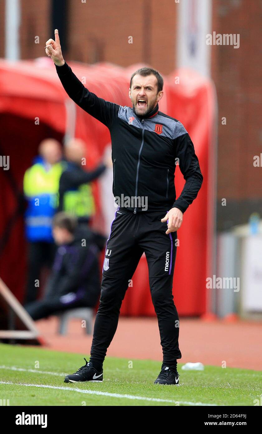 Nathan Jones, direttore di Stoke City. Foto Stock